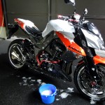 Z1000 バイク水洗い洗車＆可動部グリスアップ注油