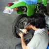 KDX125SRパンク修理